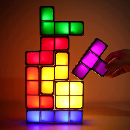 7-Piece Stackable Puzzle LED Lamp