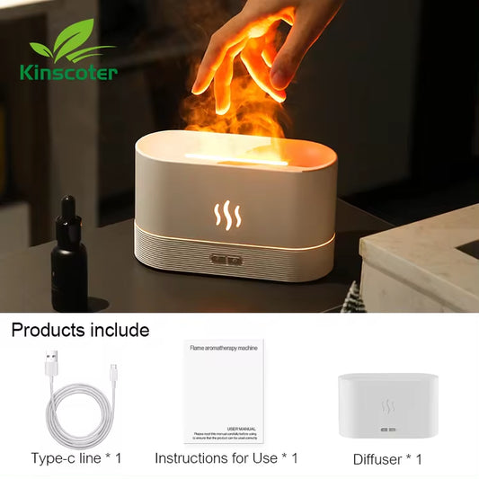 Realistic Flame Aroma Diffuser & Humidifier